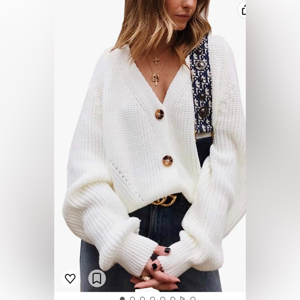 V-Neck Button Down Cardigan
